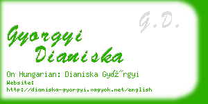 gyorgyi dianiska business card